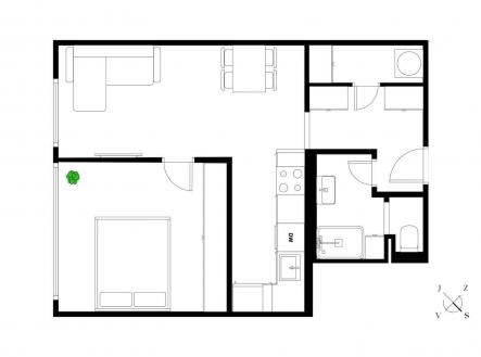 Prodej bytu, 2+kk, 42 m²