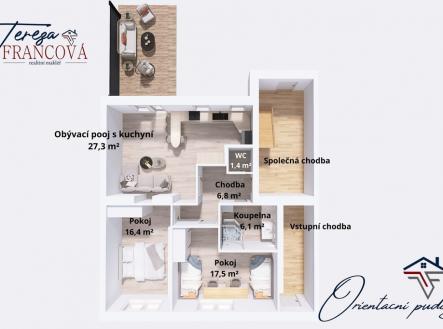 Prodej bytu, 3+kk, 74 m²