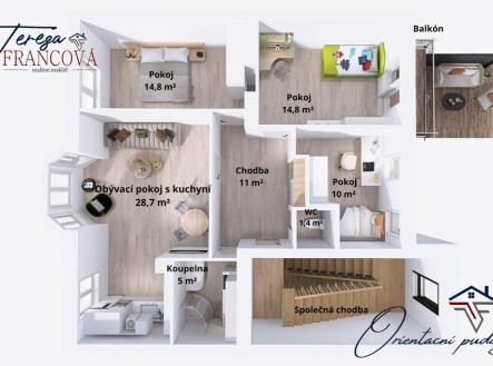 Prodej bytu, 4+kk, 85 m²