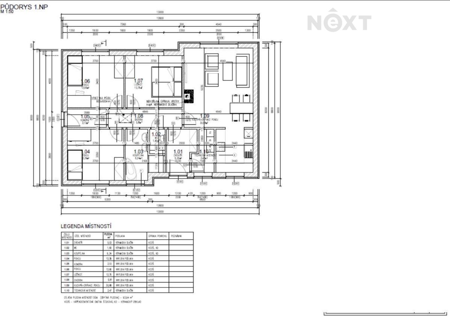 Prodej Rodinný dům, 93㎡