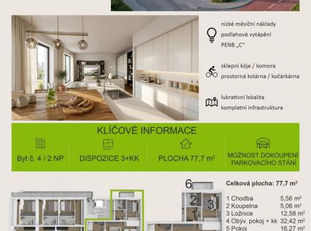 Prodej bytu, 3+kk, 78 m²