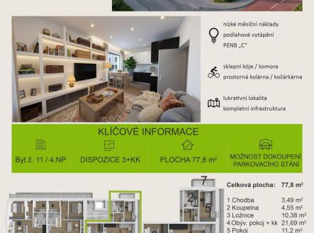 Prodej bytu, 3+kk, 78 m²