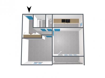Pronájem bytu, 2+1, 57 m²