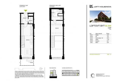 Prodej bytu, 2+kk, 53 m²