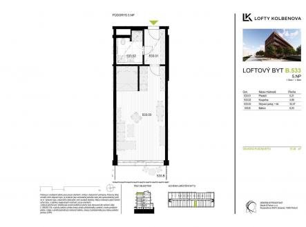 Prodej bytu, 1+kk, 45 m²