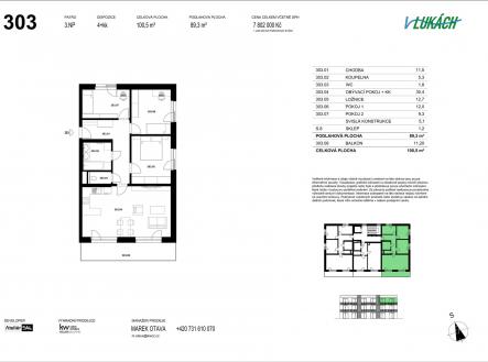 Prodej bytu, 4+kk, 89 m²