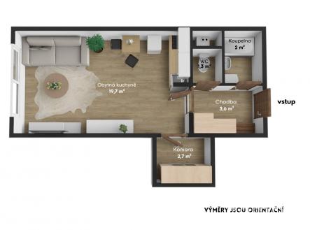 Prodej bytu, 1+kk, 29 m²