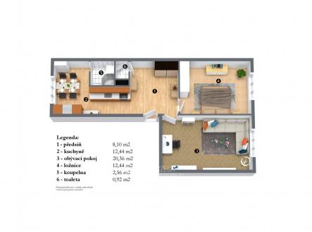 Prodej bytu, 2+1, 64 m²