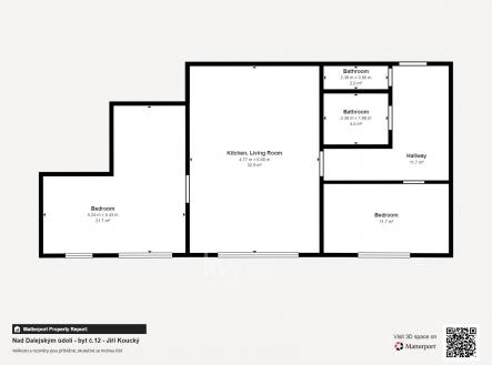 Pronájem bytu, 3+kk, 87 m²