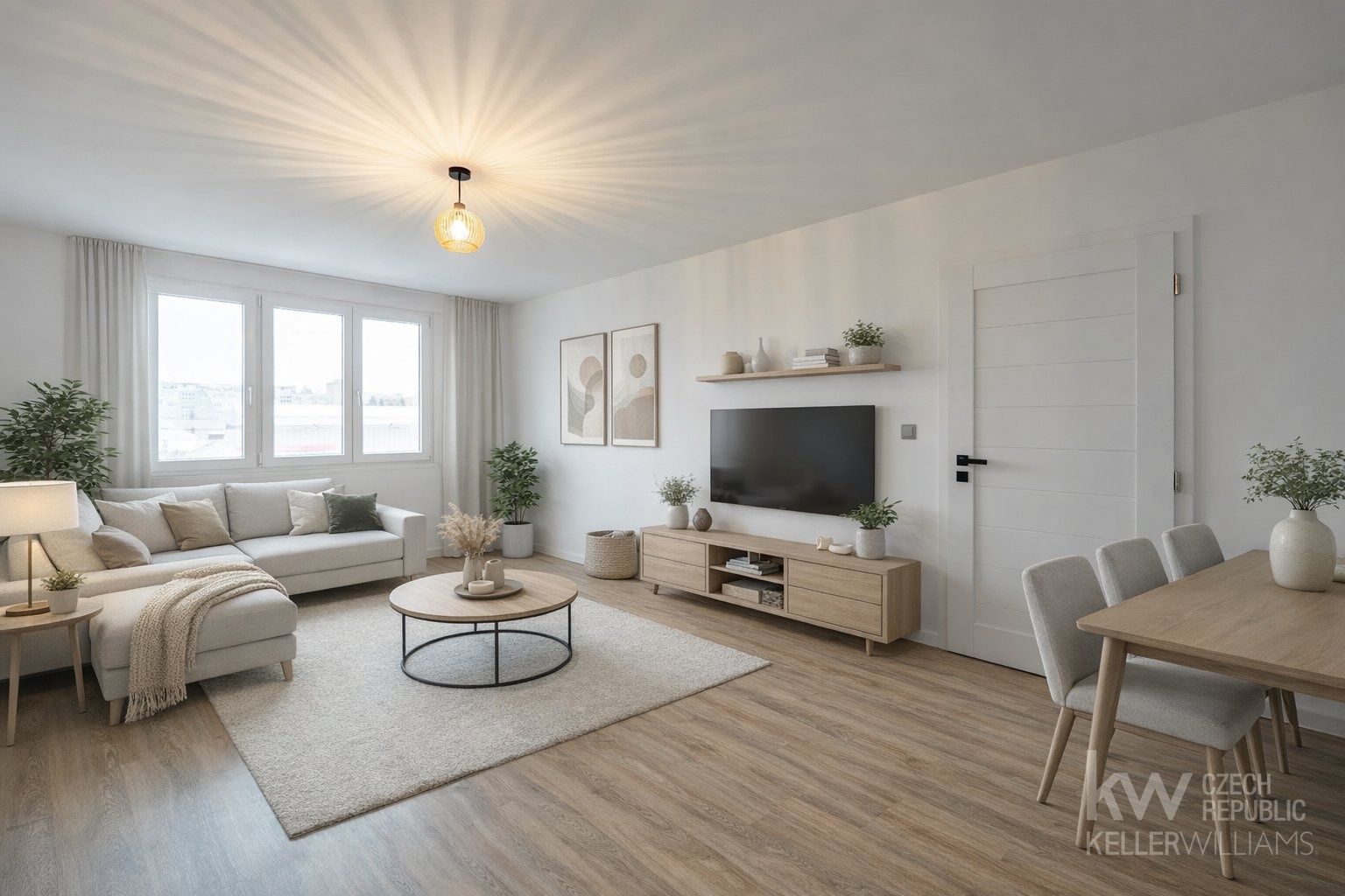 Vizualizace obývacího pokoje