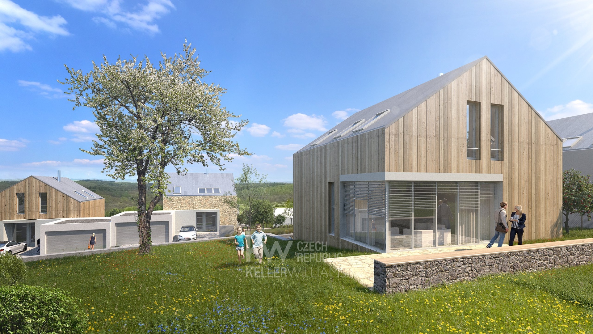 Vizualizace 1 - dům, na které je vydáno stavební povolení