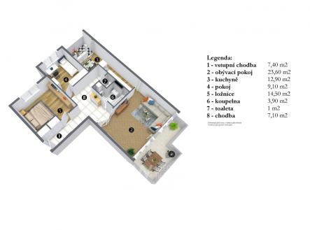 Prodej bytu, 3+1, 105 m²