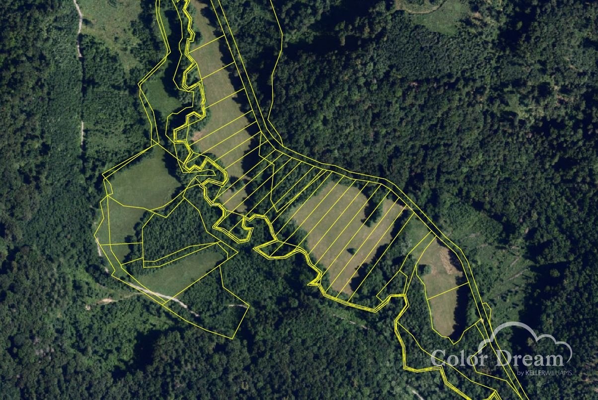 mapa s rozdělením parcel