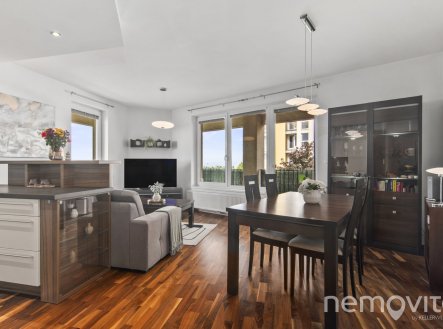 Prodej bytu 4+kk, 95,3 m², dvě lodžie 27,5 m², garážové stání a dva sklepy, Praha 5 – Zličín