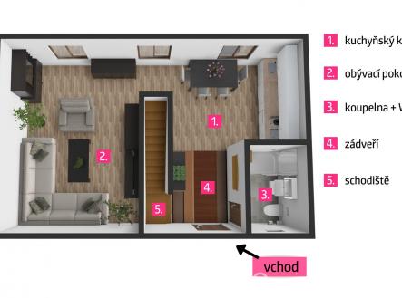 Pronájem bytu, 2+kk, 75 m²
