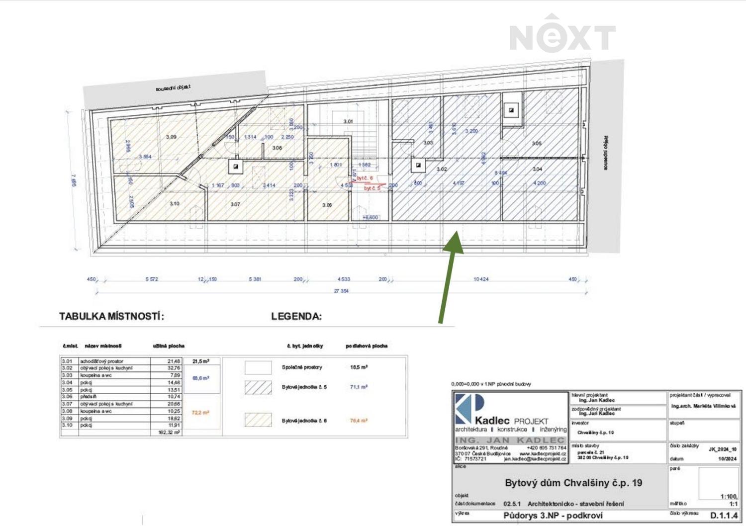 Prodej byt 3+kk, 67㎡