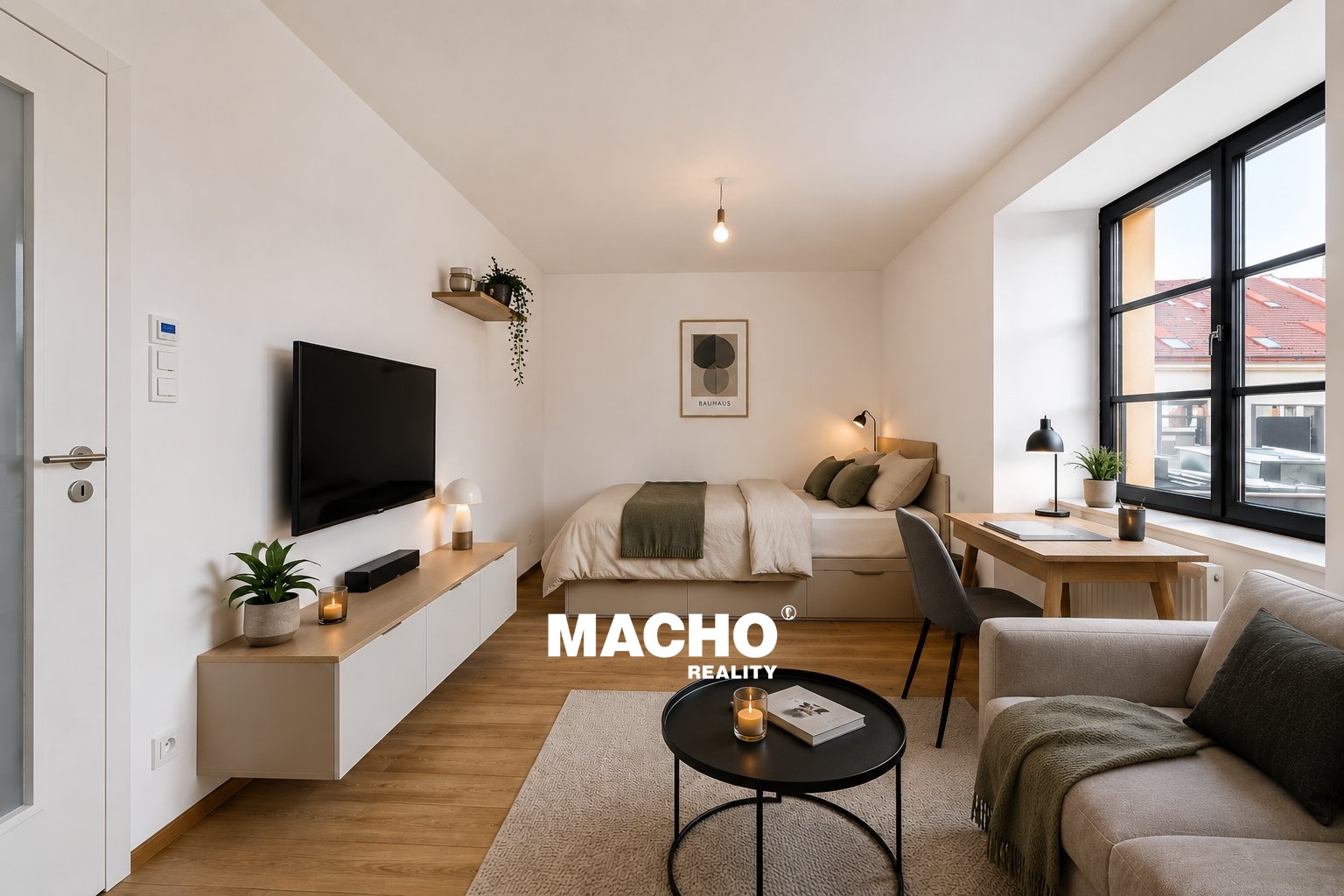 Pronájem bytu 1+kk, 26 m² - Nuselský pivovar