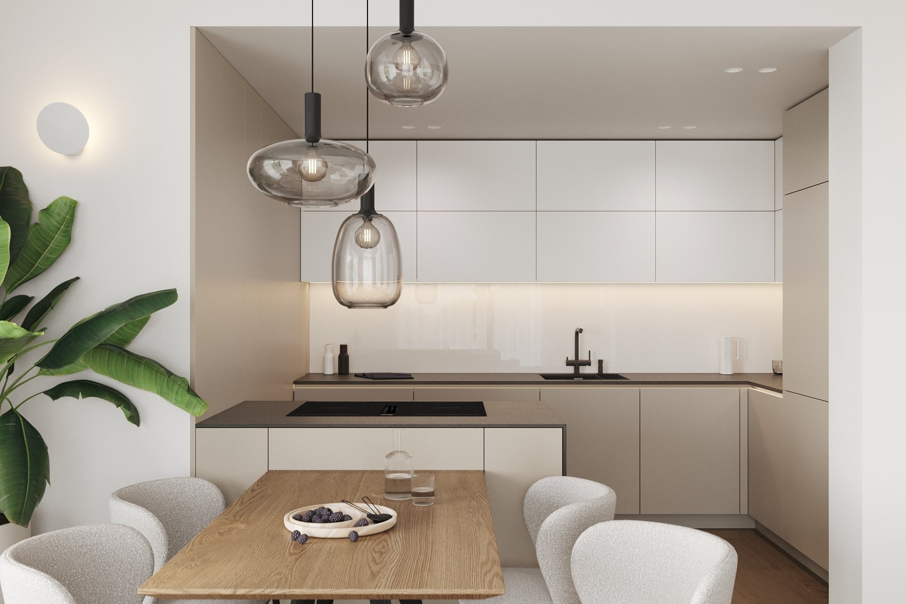 Byt č.1 Dispozice 3+KK Kuchyně 