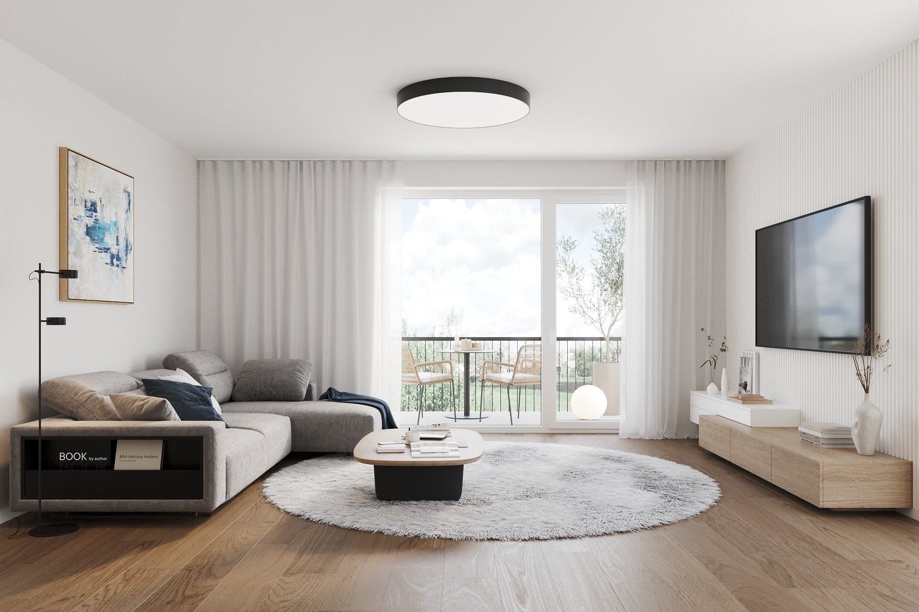 Byt č.2 Dispozice 2+KK obytný prostor d) 