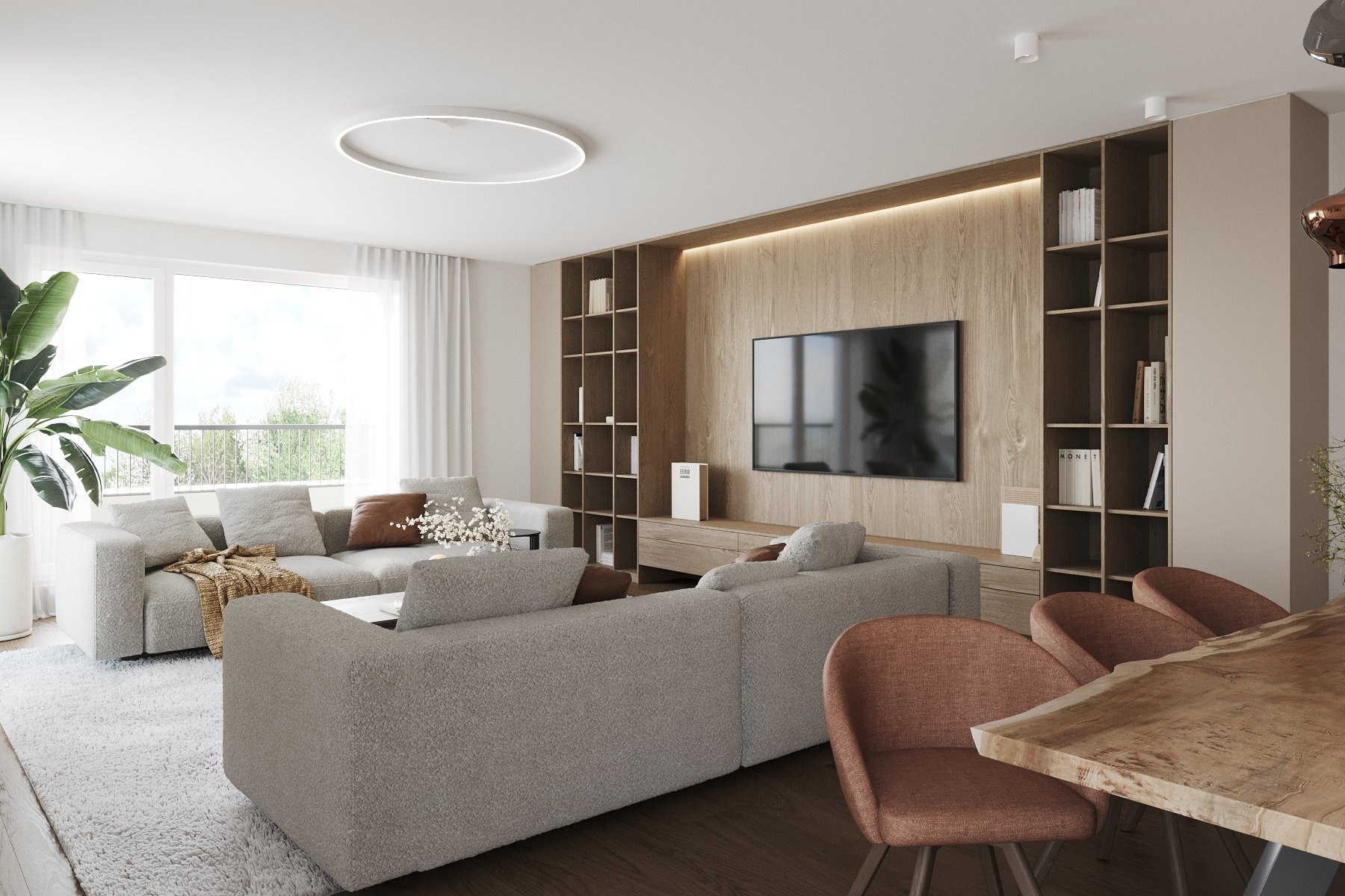 Byt č.3 Dispozice 4+KK obytný prostor