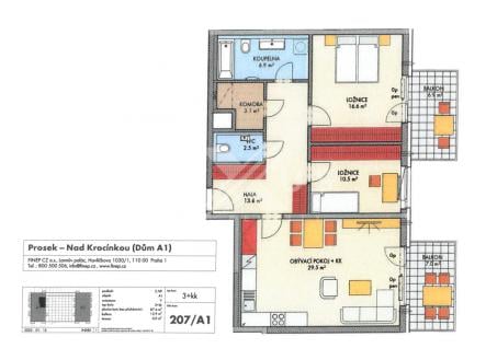 Prodej bytu, 3+kk, 104 m²