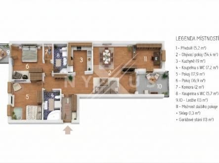 Prodej bytu, 3+kk, 132 m²