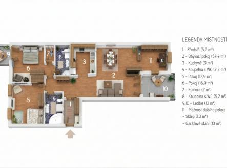 Prodej bytu, 3+kk, 132 m²