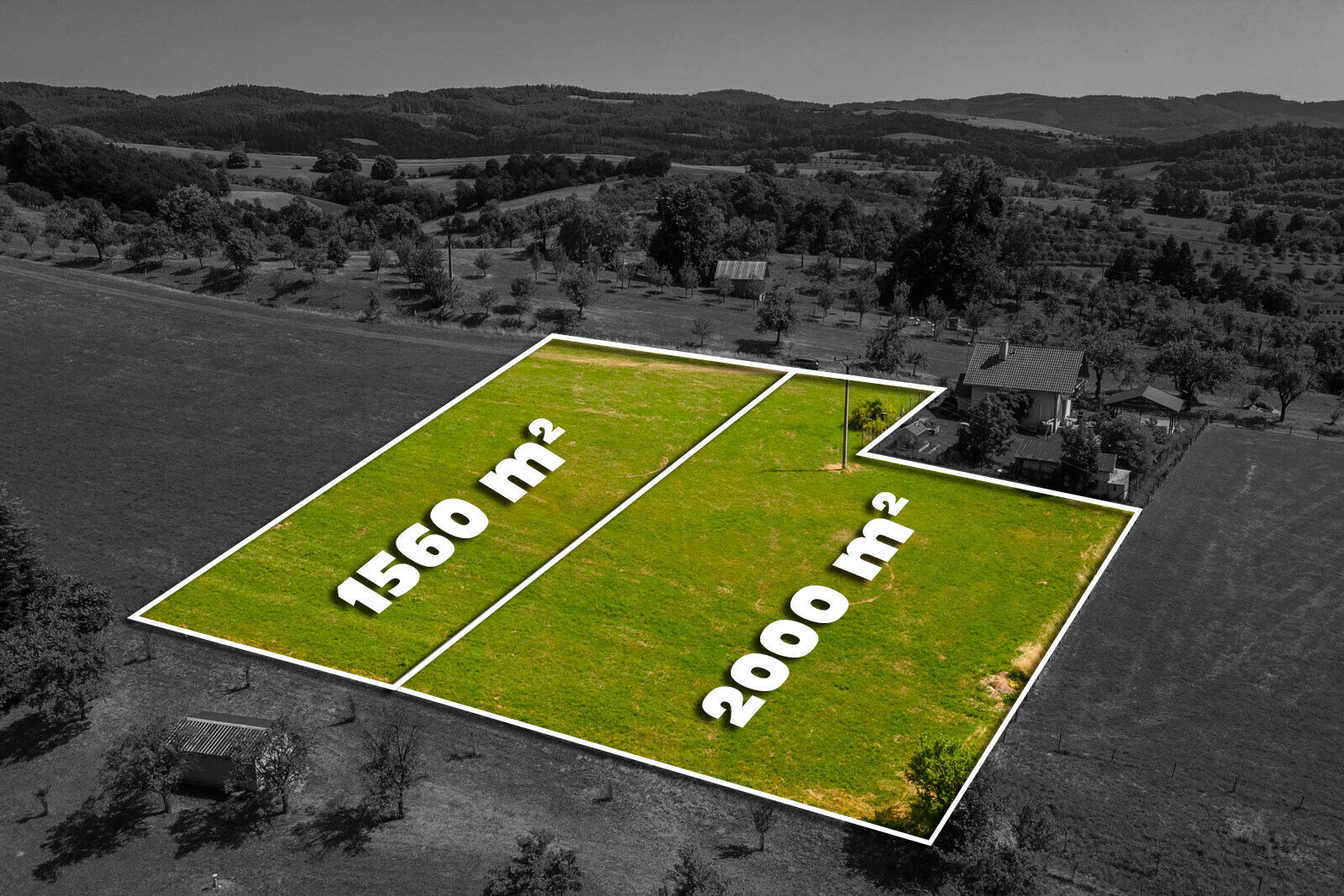 Stavební pozemky Jasenná u Zlína – výběr ze 2 parcel