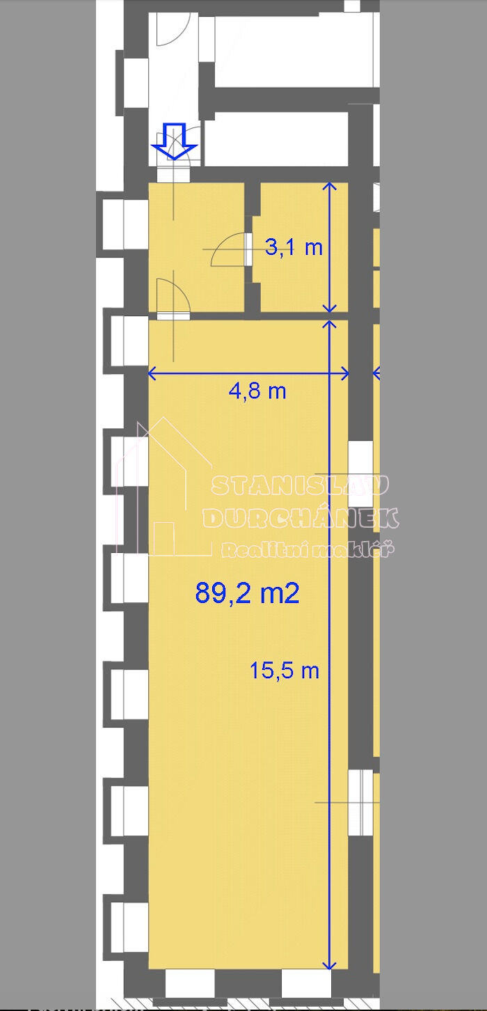 Pronájem dílny, ateliéru apod., 89 m2, Praha 8-Karlín, ul. Pernerova
