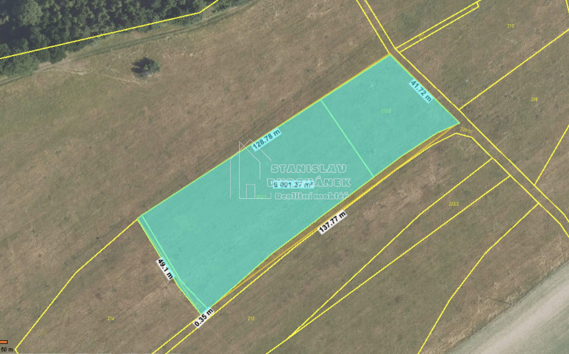 Orná půda 2886 m2, Hvozdec, okres Beroun