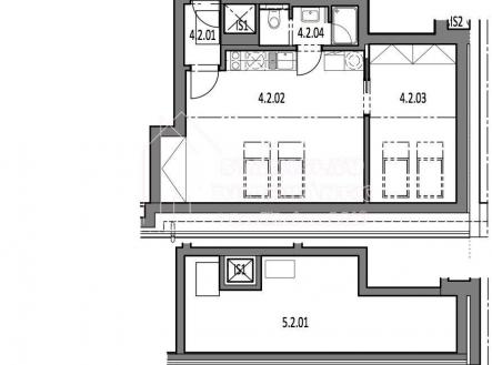 Pronájem bytu, 2+kk, 43 m²