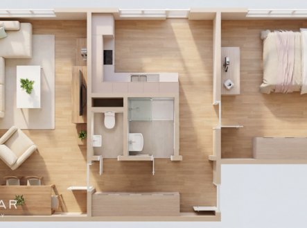 Prodej bytu, 2+1, 51 m²