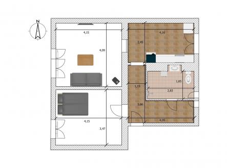 Prodej bytu, 2+1, 55 m²