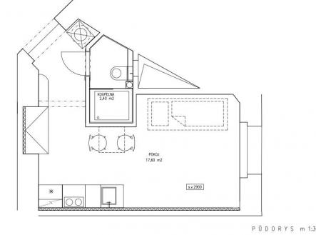 Pronájem bytu, 1+kk, 20 m²