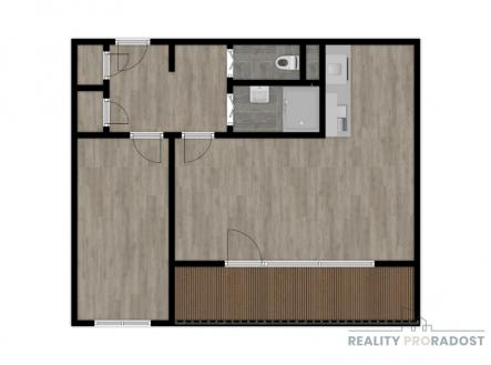 Pronájem bytu, 2+kk, 49 m²