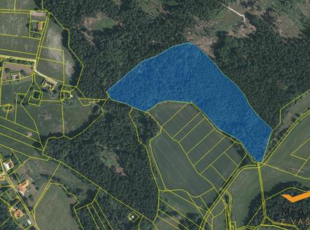 Prodej pozemku, les, 50 537 m²