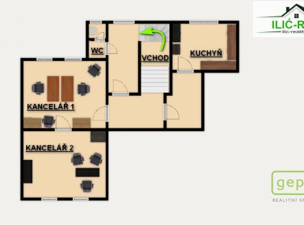 Pronájem kanceláře, 45 m²