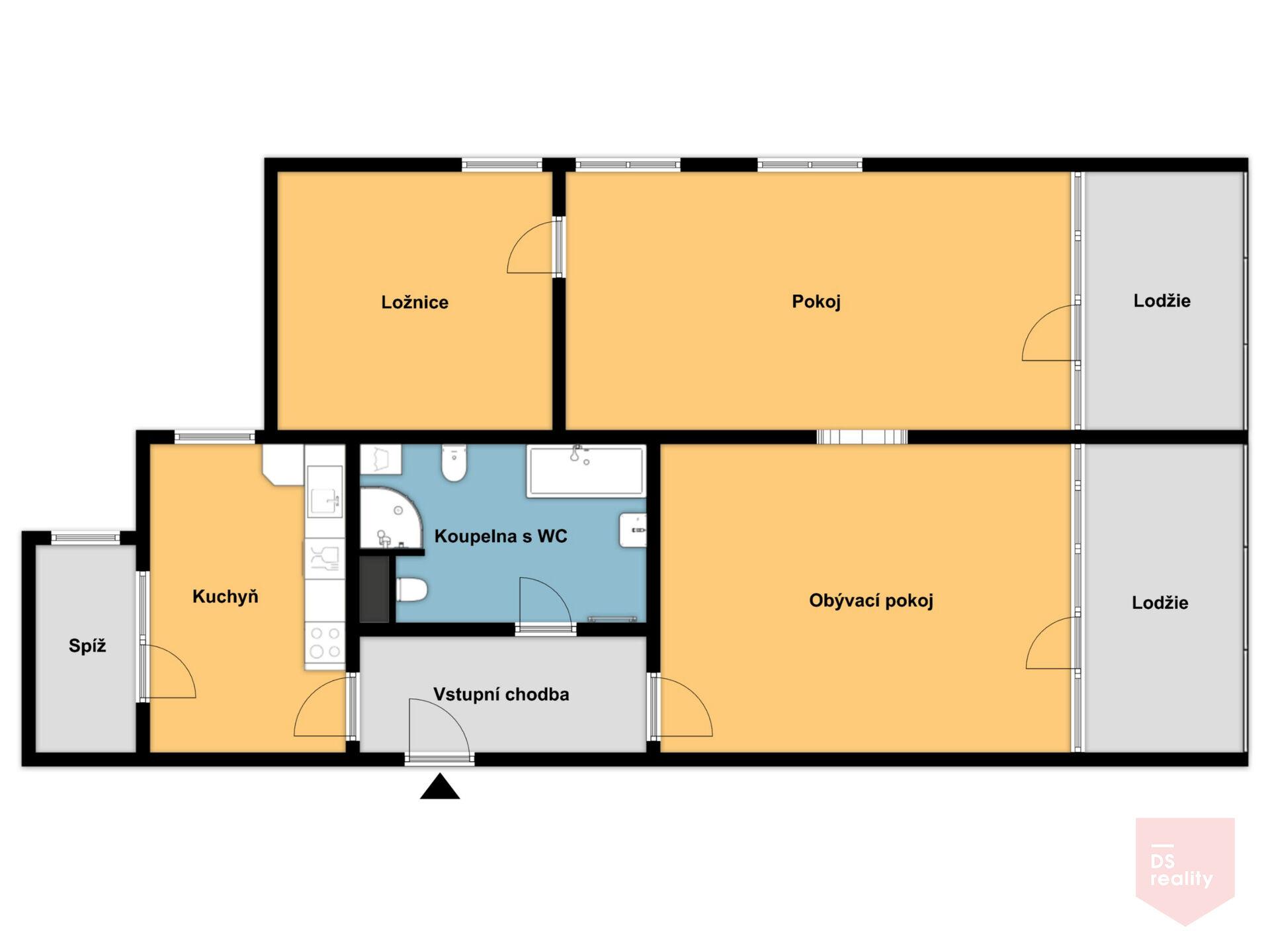 Prodej družstevního bytu 3+1/L, 120 m², ul. Bohuslava Martinů, Podolí – Praha 4