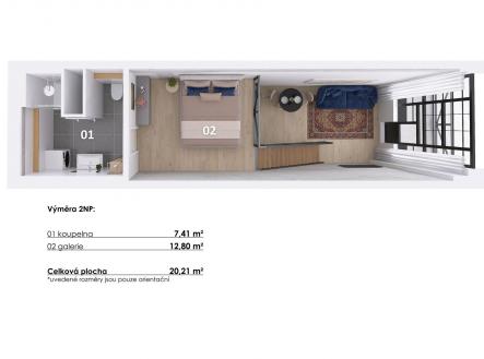 Prodej bytu, 2+kk, 59 m²