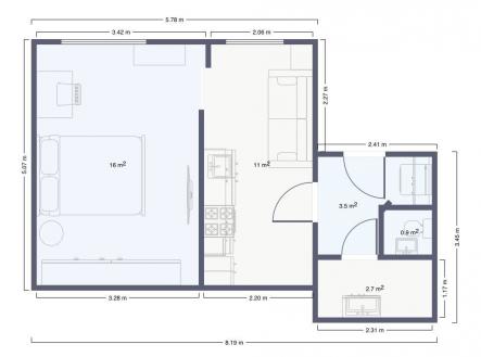Prodej bytu, 1+1, 38 m²