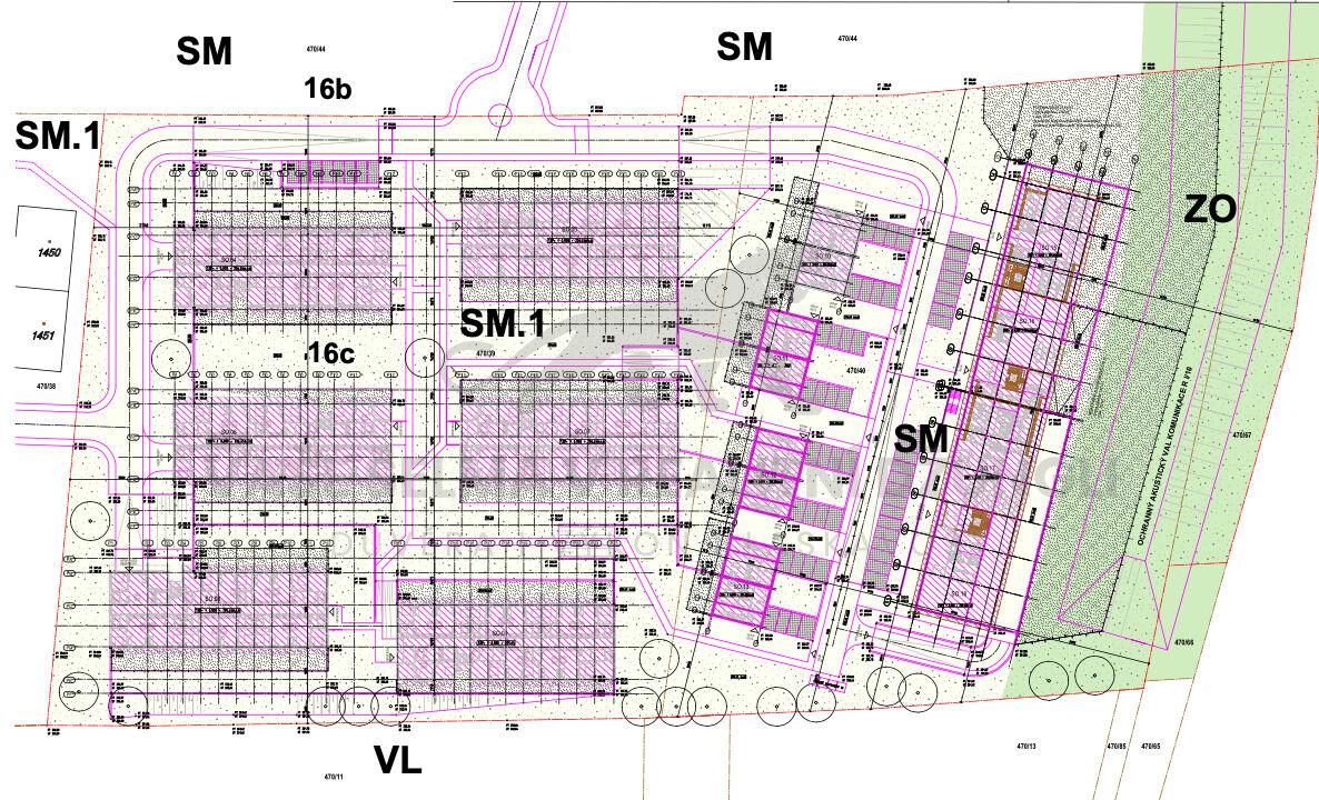 Developerský pozemek 2,99 ha + studie schválená městem + PD