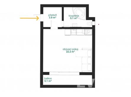 Prodej bytu, 1+kk, 37 m²