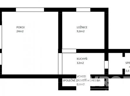 Prodej bytu, 2+kk, 54 m²