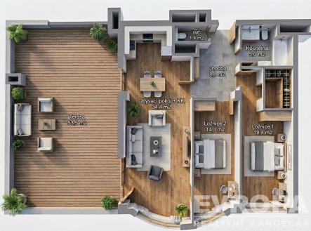 Prodej bytu, 3+kk, 150 m²