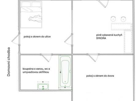 Pronájem bytu, 3+kk, 41 m²