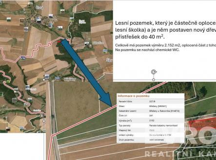Prodej pozemku, les, 2 152 m²