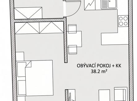 Pronájem bytu, 2+kk, 55 m²