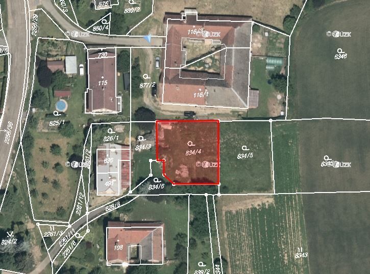 Prodej stavebního pozemku 585 m2 v obci Třebařov
