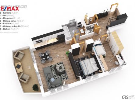 Prodej bytu, 3+kk, 101 m²