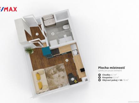 Prodej bytu, 1+kk, 53 m²